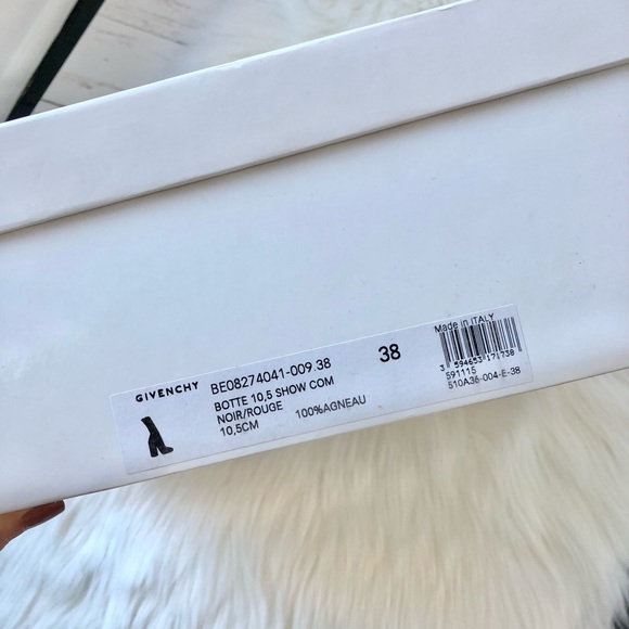 Givenchy Black Stretch Leather Runway Boots Size 38 - Picture 16 of 16